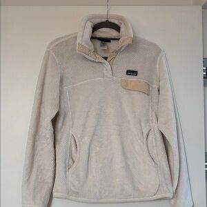 Patagonia Women’s Re-Tool Snap-T Fleece Pullover Cream M EUC